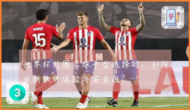 世界杯外围买球平台选择时，如何分析软件体验与安全性？